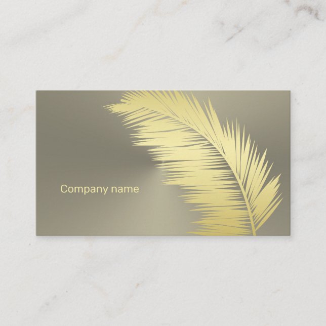Carte De Visite Palm Tropical d'or feuille (Devant)