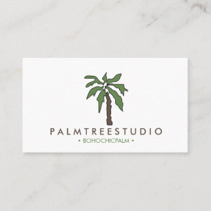 Carte De Visite Palmier tropical minimaliste