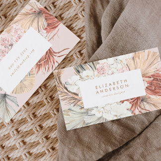 Carte De Visite Pampas Grass Floral Tropical Jungle
