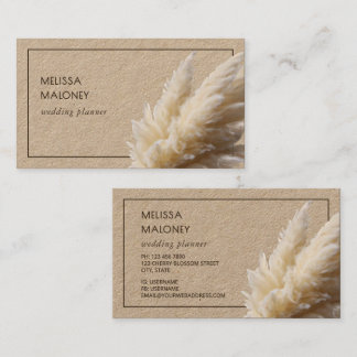 Carte De Visite Pampas Grass Photo Kraft Paper