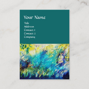 CARTE DE VISITE PAN JOUER FLUTE ET CERF EN BOIS VERT