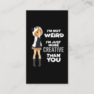 Carte De Visite Panda mignon de fan d'Anime de Kawaii de cadeau