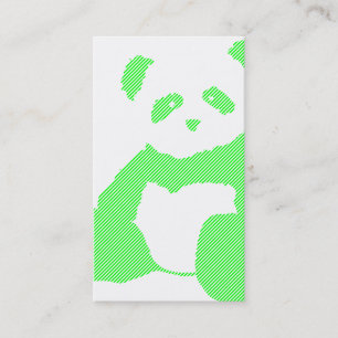 Carte De Visite panda plush rayures