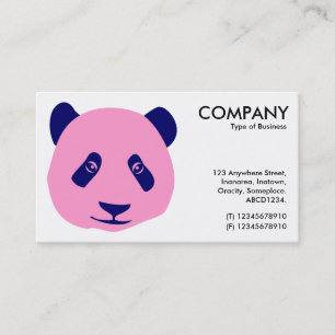Carte De Visite Panda - rose et bleu