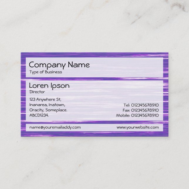 Carte De Visite Panels 02 - Lac Purple (Devant)