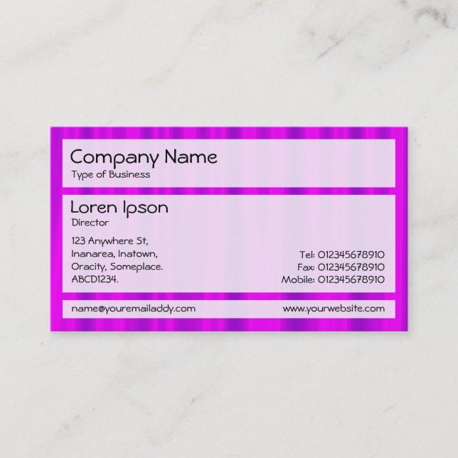 Carte De Visite Panels 02 - Satin violet (Devant)