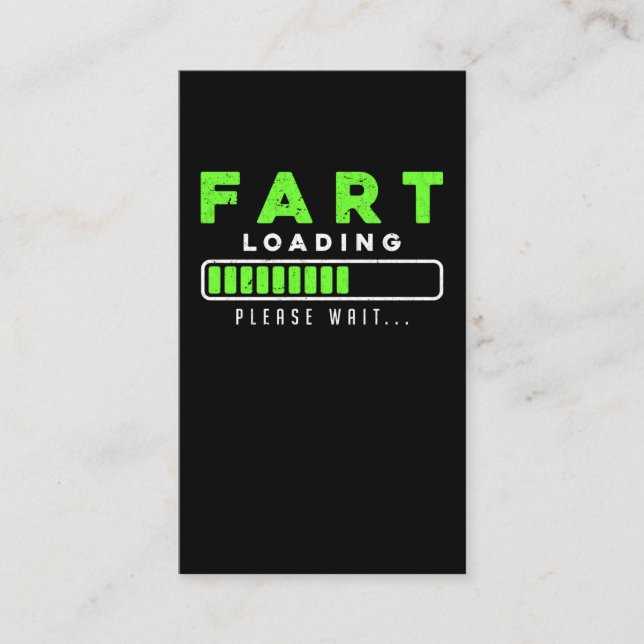 Carte De Visite Panier Chargement amusant Farting (Devant)