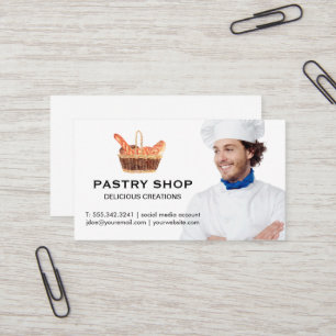 Carte De Visite Panier de baguettes   Chef