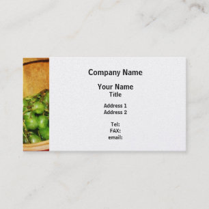 Carte De Visite Panier de raisins verts - Platine
