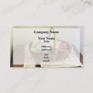 Carte De Visite Panier de tissu et ruban à mesurer