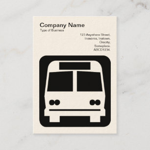 Carte De Visite Panneau de bus - Noir sur blanc (carte de crème)