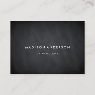 Carte De Visite Panneau de craie noir moderne élégant
