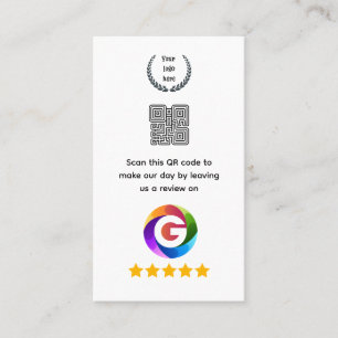 Carte De Visite Panneau de table Google Reviews Socle de code QR