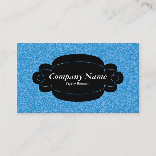 Carte De Visite Panneau décoratif 01 - Noir - Bleu Marbré (Devant)