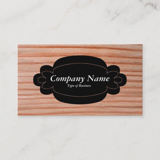 Carte De Visite Panneau décoratif 01 - Noir - Bois 02 (Devant)