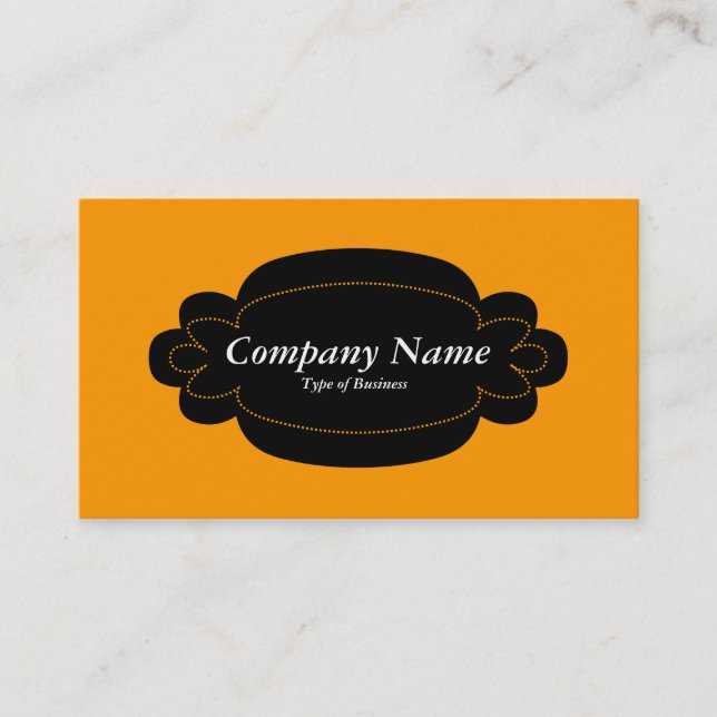Carte De Visite Panneau décoratif 01 - Noir - Orange (Devant)
