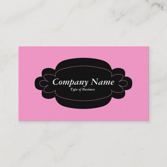 Carte De Visite Panneau décoratif 01 - Noir - Rose (Devant)