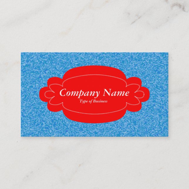 Carte De Visite Panneau décoratif 01 - Rouge - Bleu marbré (Devant)