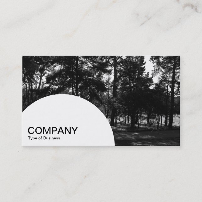 Carte De Visite Panneau demi-cercle - Arbres de l'après-midi (Devant)