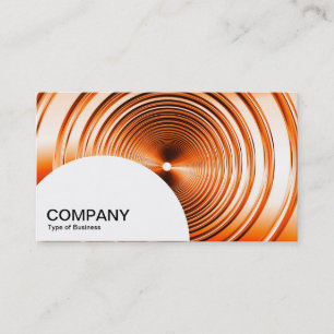 Carte De Visite Panneau demi-cercle - Orange à ressort long