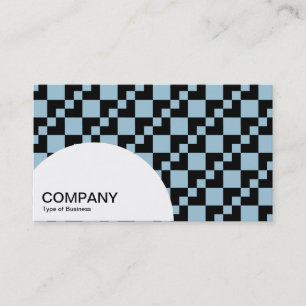 Carte De Visite Panneau demi-cercle - Patchwork Domino - Bleu pâle