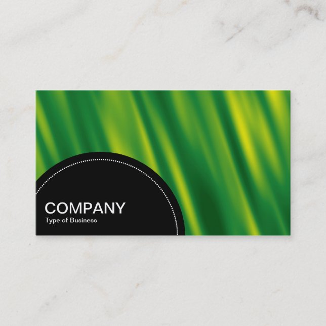 Carte De Visite Panneau demi-cercle (points) - Satin vert (Devant)