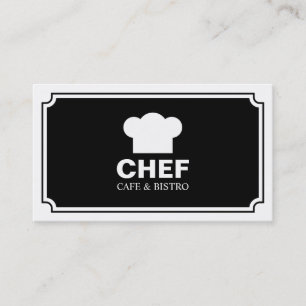 Carte De Visite Panneau élégant - Noir