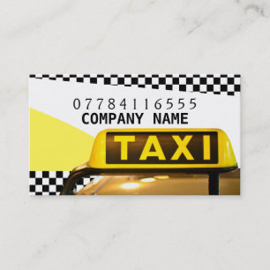 Carte De Visite Panneau Et Bandes De Taxi Jaune