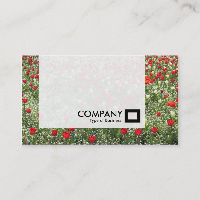Carte De Visite Panneau - Lit de tulipes (Devant)