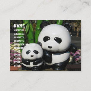 Carte De Visite Panneau Panda du zoo Ueno