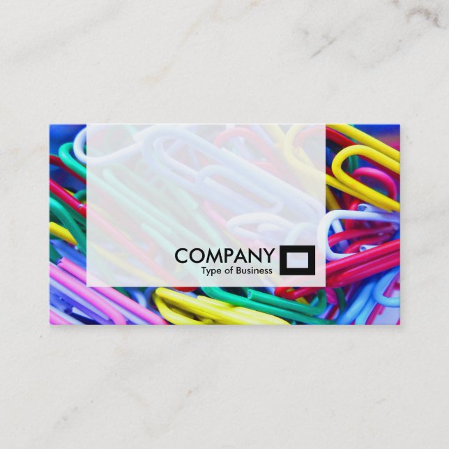 Carte De Visite Panneau - Paperclips colorés (Devant)