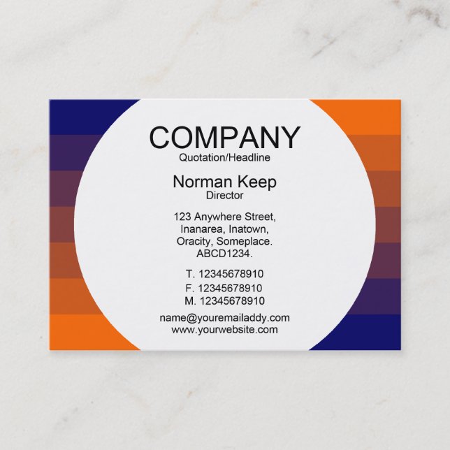 Carte De Visite Panneau rond - Transition des couleurs 03 (Devant)