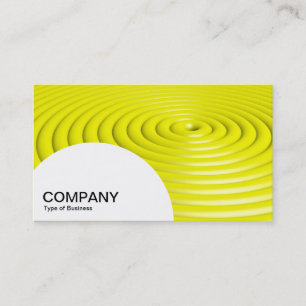 Carte De Visite Panneau semi-cercle - Anneaux concentrés - Jaune