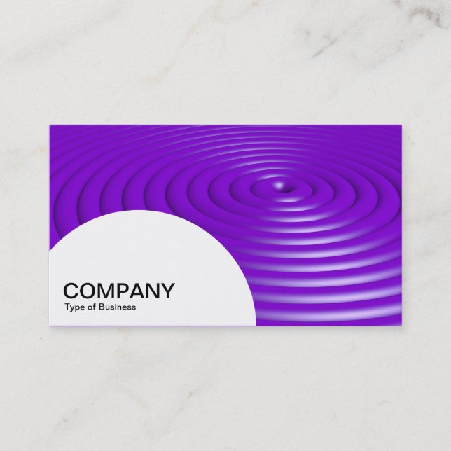 Carte De Visite Panneau semi-cercle - Anneaux concentrés - violet (Devant)