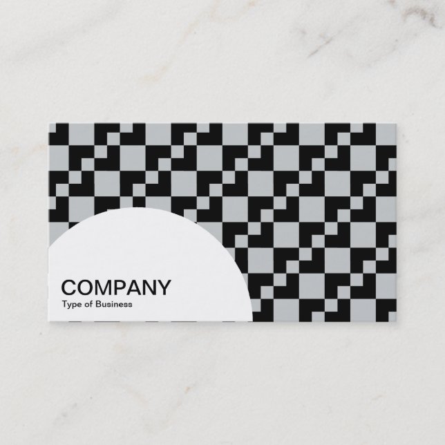Carte De Visite Panneau semi-cercle - Patchwork Domino - Gris (Devant)