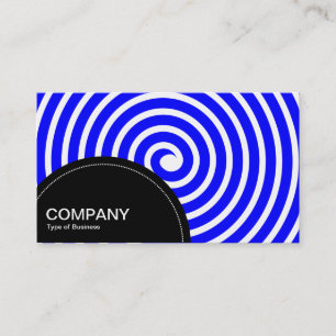 Carte De Visite Panneau semi-cercle (points) - Bleu spiral
