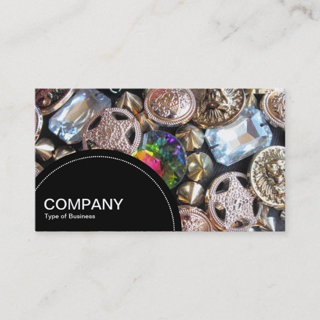 Carte De Visite Panneau semi-cercle (points) - Bling (Devant)