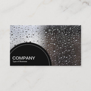 Carte De Visite Panneau semi-cercle (points) - Pluie sur une fenêt