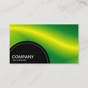 Carte De Visite Panneau semi-cercle (points) - Vague verte