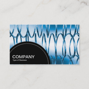 Carte De Visite Panneau semi-circulaire (points) - Ressorts Bleu