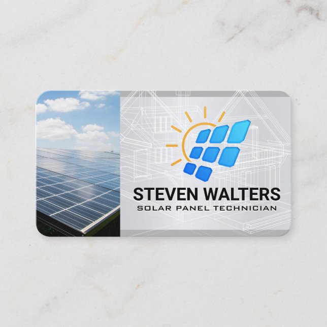 Carte De Visite Panneau Solaire | Tech IA  (Devant)