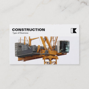 Carte De Visite Panneau supérieur - Construction - Grue tour