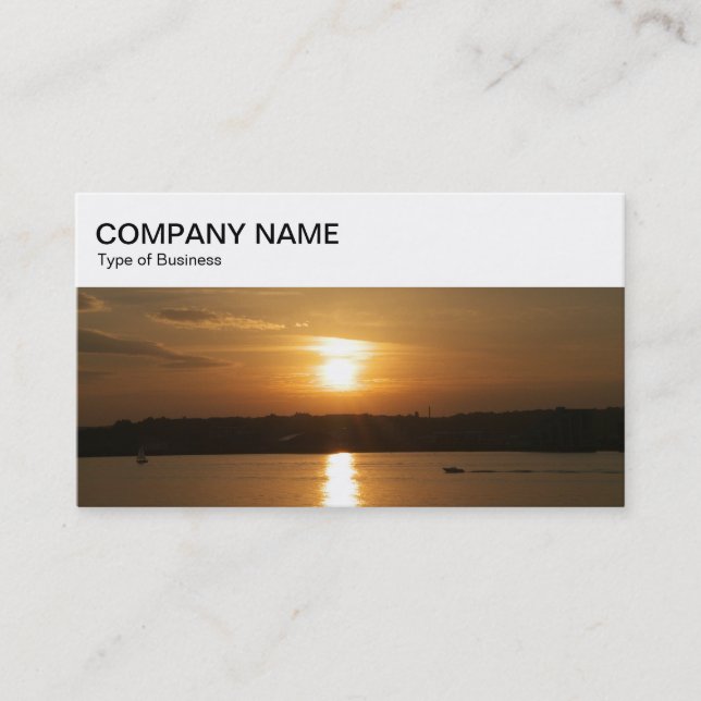Carte De Visite Panneau supérieur - Coucher de soleil sur Cardiff  (Devant)