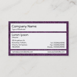 Carte De Visite Panneaux - Denim Violet