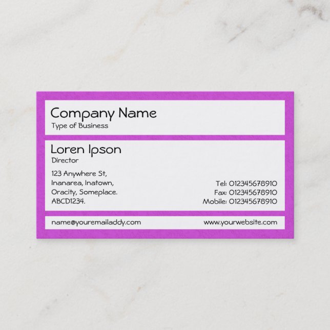 Carte De Visite Panneaux - Magenta Studio (Devant)