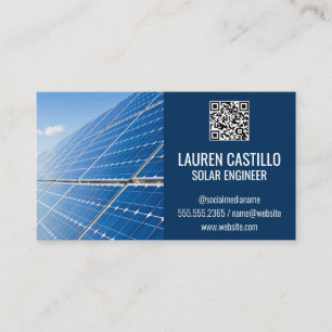 Carte De Visite Panneaux solaires   Code d'analyse QR