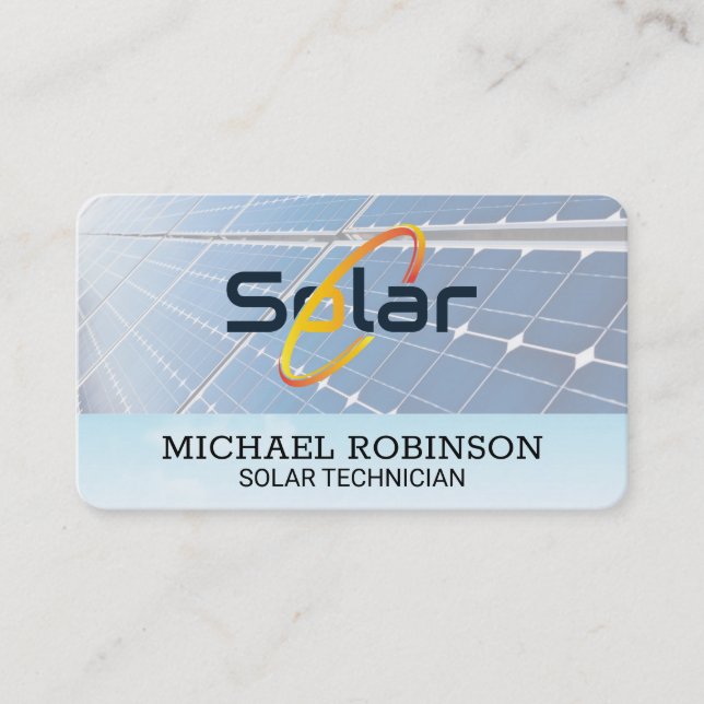 Carte De Visite Panneaux solaires | Tech Power Energy (Devant)