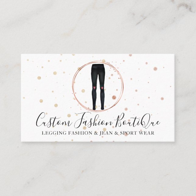 Carte De Visite Pantalon de la mode Boutique Leggings (Devant)