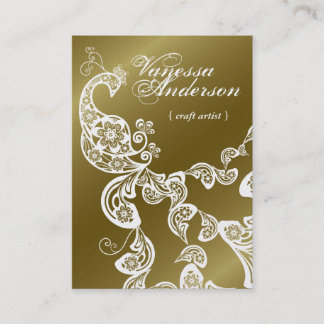 Carte De Visite Paon floral élégant chic vintage de Boho Paisley