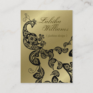Carte De Visite Paon floral élégant chic vintage de Boho Paisley